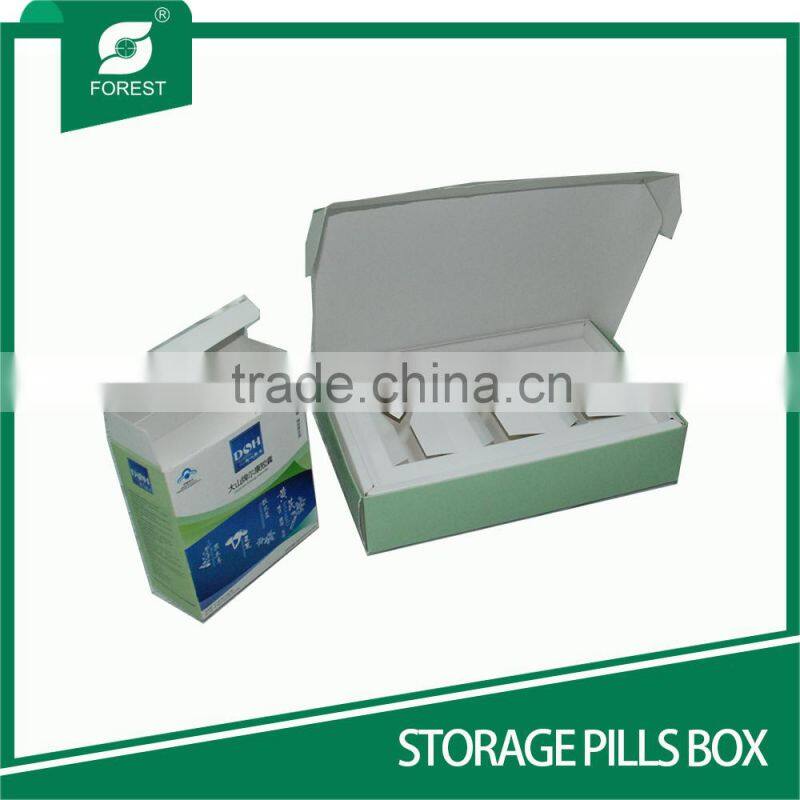 ECO-FRIENDLY CHIPBOARD BOXES FOLDED STORAGE PILLS BOX