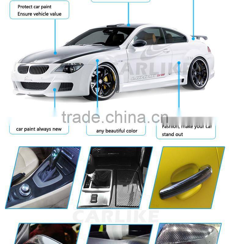SINO STICKER New Product 5D Super Glossy Black Wrap Car Carbon Fiber Vinyl Film