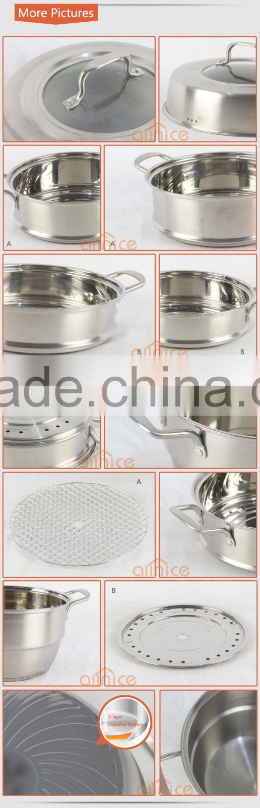 Allnice- German Quality standard high quality steamer pots with matt finish