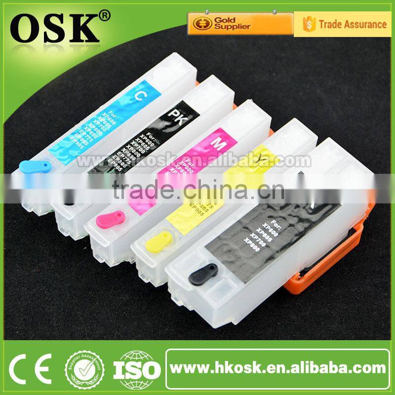4 Color Reset cartridge for Epson XP 530 XP 630 Refill ink cartridge with Auto Reset chip