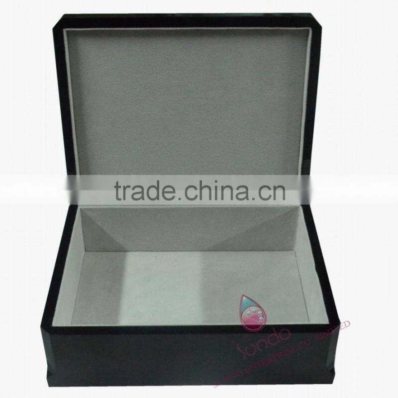 Glossy classic black shoe packing boxes wood