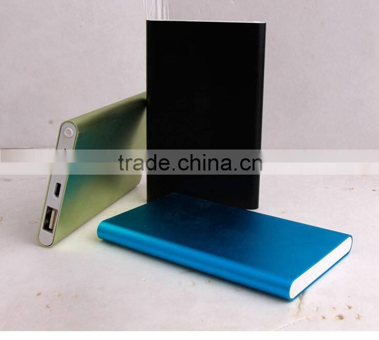 Promotional gift free laser engraving logo mi ultra slim portable powerbank with optional capacity 5000mAh and 8000mAh