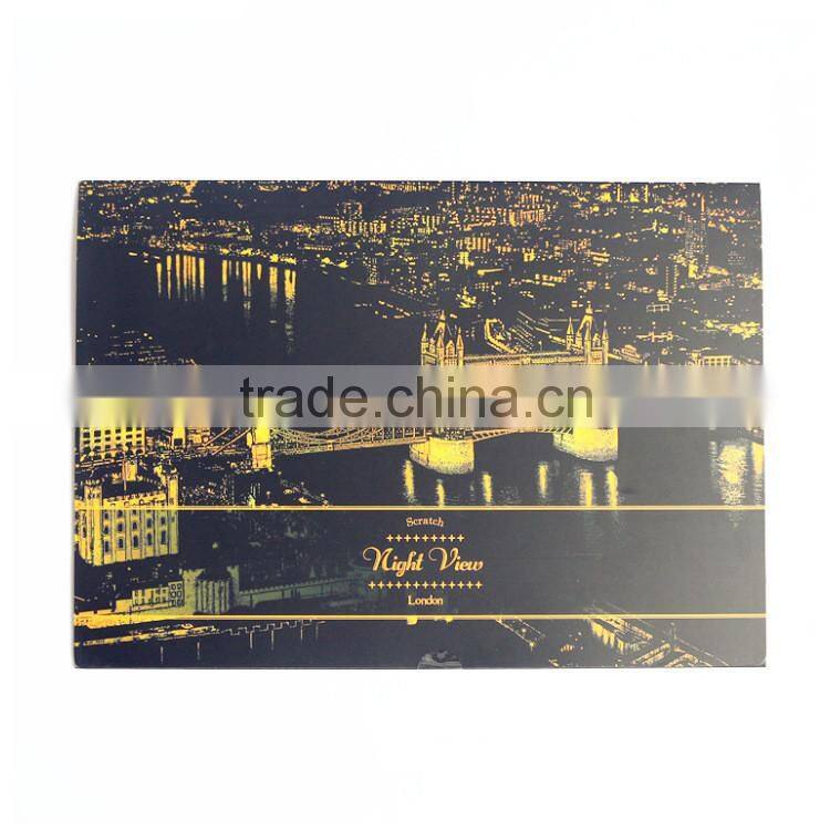 Fashion DIY Toys London Scratch Night View PIicture for Kids