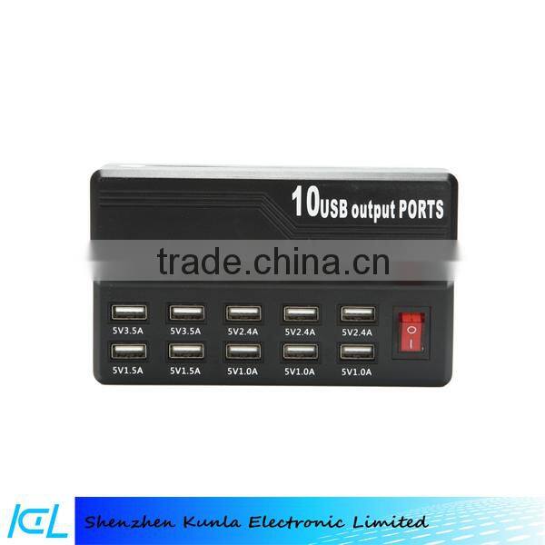 2016 hot sale high quality fast speed multi 10 port usb phone charger