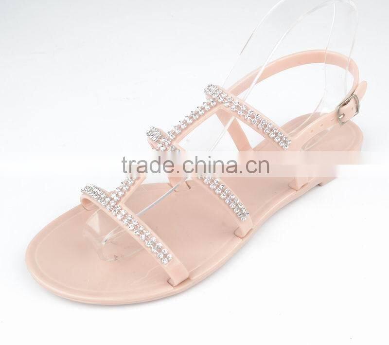 latest design fashion cheap pvc plastic jelly sandals shoes for women 2014