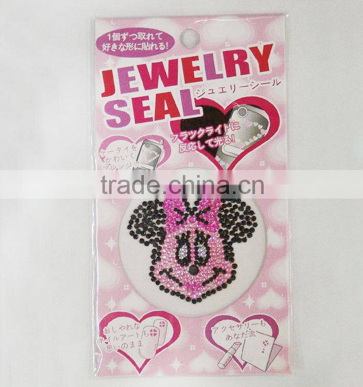 2015 hot sale different kinds of cell phone 3D diamond crystal sticker