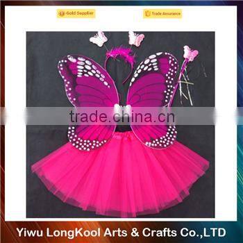 2016 New arrval wholesale girls party fairy butterfly wings costume