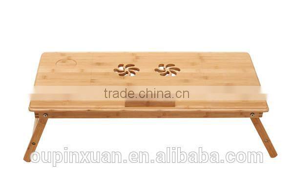 2014 newest factory supplier new portable folding bamboo laptop table ,notebook table.