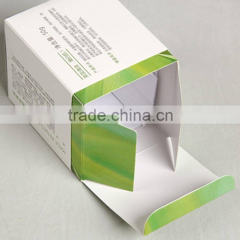 Embossed paper printed for tea bud soft whitening cream cosmetic packaging box