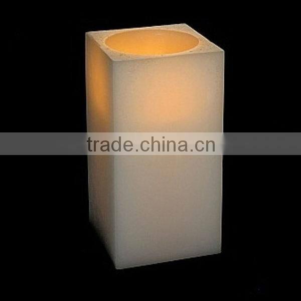 LED wax flameless square candle