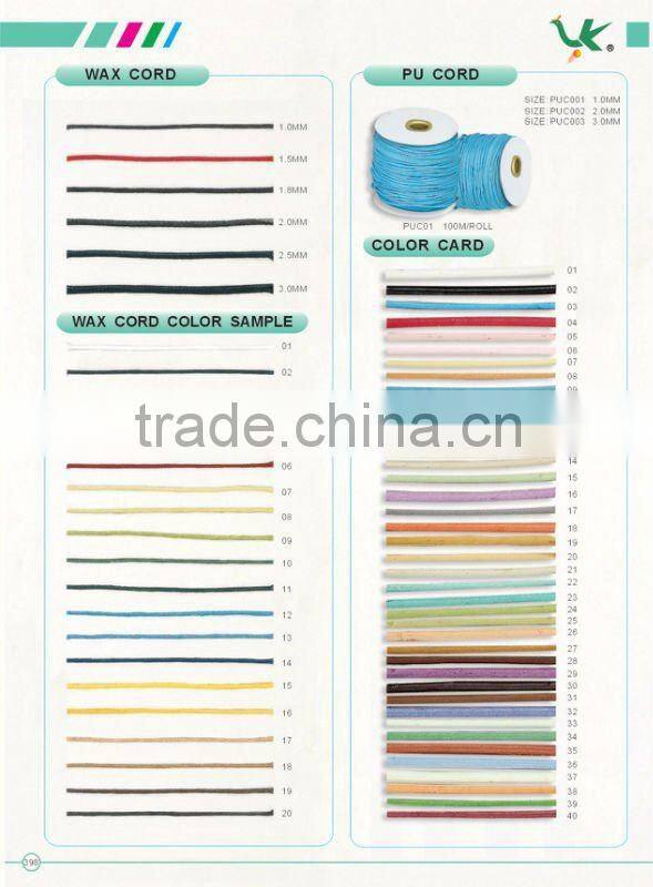 100% Cotton Wax Cord Assorted Color +Free Shipping Now!,Cord,Jewelry Wax Cord