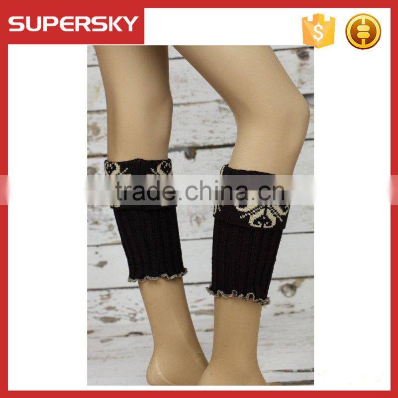 2015 fashion custom winter women cable knitted boho boot cuffs