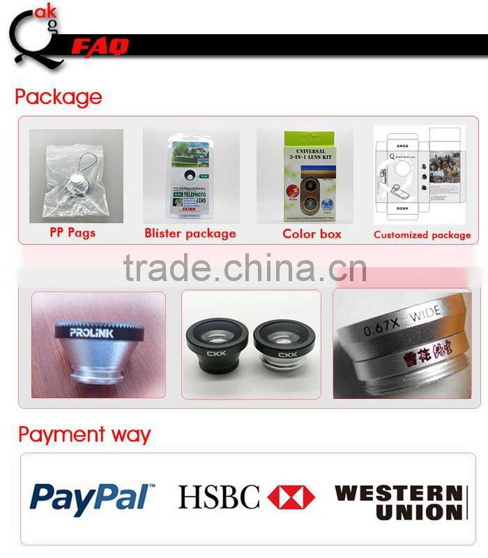 For teenagers wide angle lens+macro lens+fisheye lens for phone for smartphone