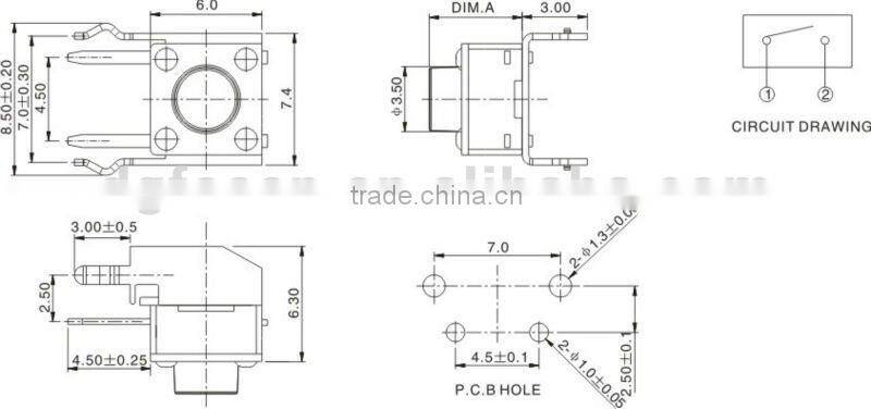 Types of electrical switches TS-1305A
