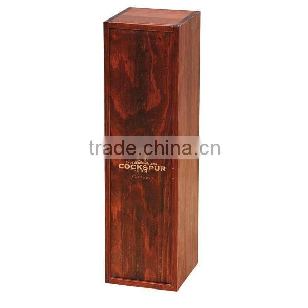Wholesales handmade unfinished pine printing logo wooden 2 bottles wine box