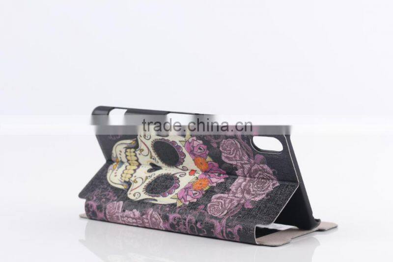 Painting ultra thin leather case for Sony Xperia Z2