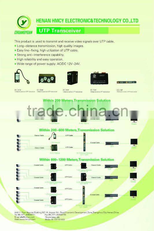4-Channel CCTV UTP RJ45 to BNC Video Balun