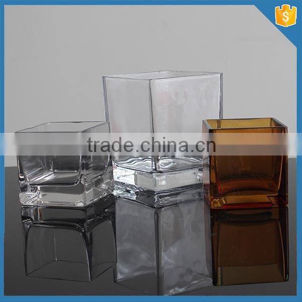 Cube colored glass Vase centerpieces vases