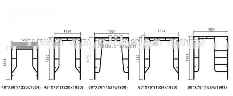 Painted Steel H-Frame Scaffold