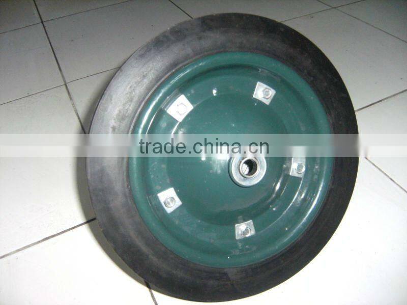 wheelbarrow solid rubber wheel 13"x3"