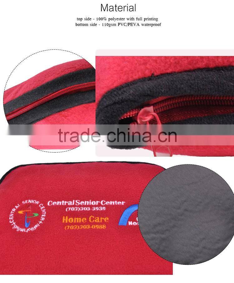 Outdoor Portable Custom Picnic Coral Fleece Camping Blanket