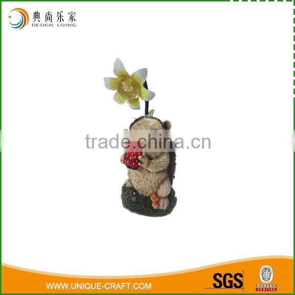 Hot selling polyresin hedgehog cute large resin statues