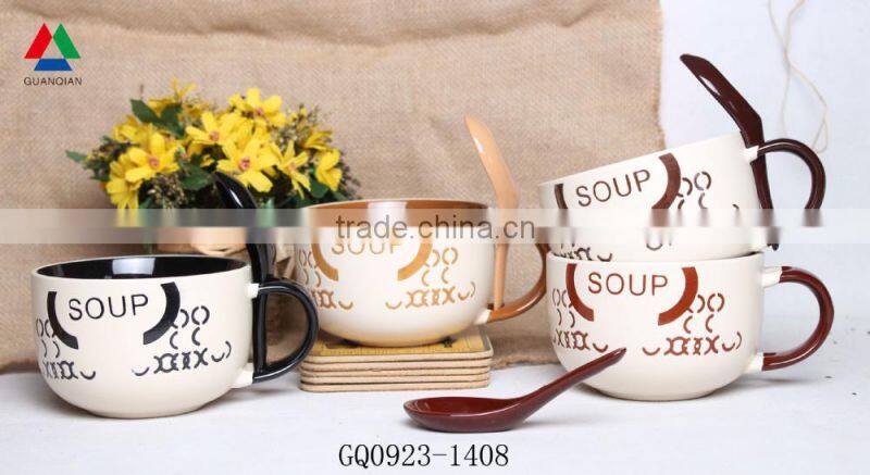 Flexible Choice chinese soup bowl and spoon set for hot sale