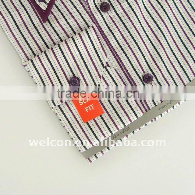 100% cotton long sleeve style stripe fashion business casual men brand shirt