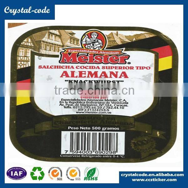 Labels for food containers self adhesive food label