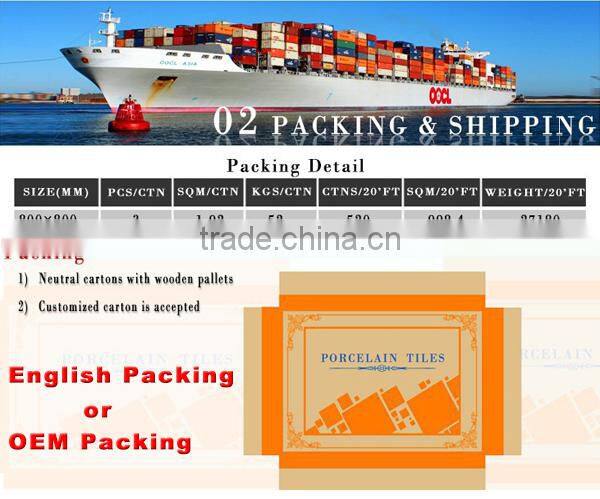 free sample high quality grade AAA 800x800 marble look crystal ceramic tiles