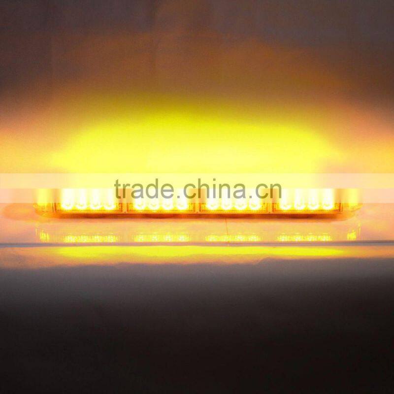 Super Thin Design & Fashion Popular LED Mini warning light bar,LED emergency light bar(SR-MIB-203-38W),1W Highpower Amber LEDs