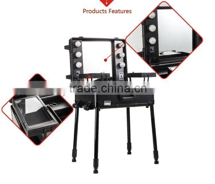 Latest Wholesale Custom Design lighted professional makeup cases for sale