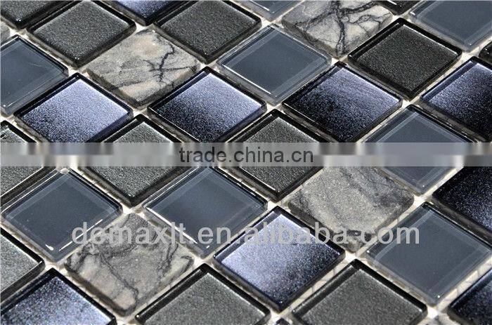 wall decoration material stone mixed glass mosaic tile