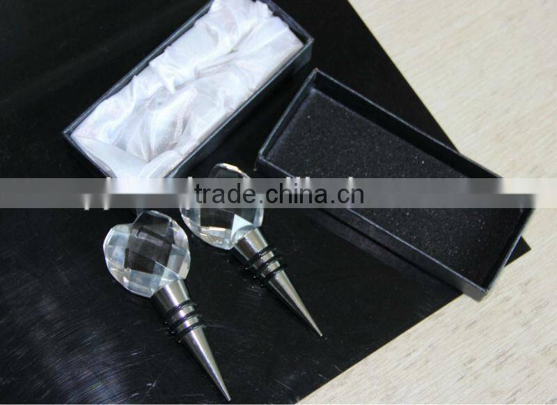 Fancy Factory Wholesale Heart Shaped Crystal Wine Stopper COz018