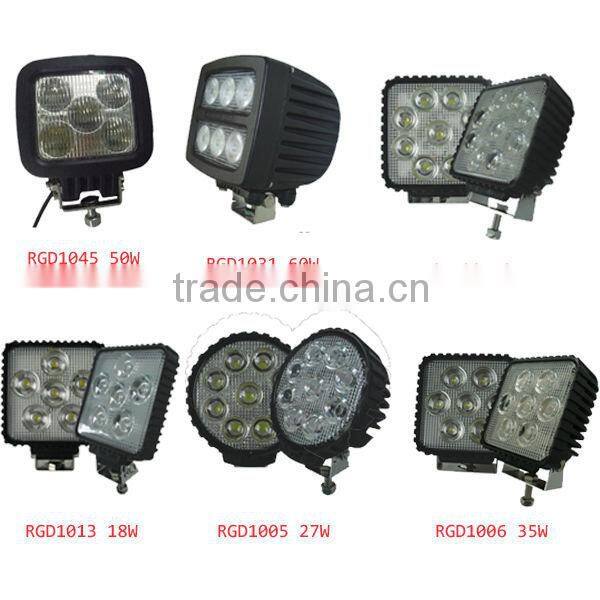 9v~32v 27w car accessary RGD1004 ip68 camping truck boat led work light,led tractor light