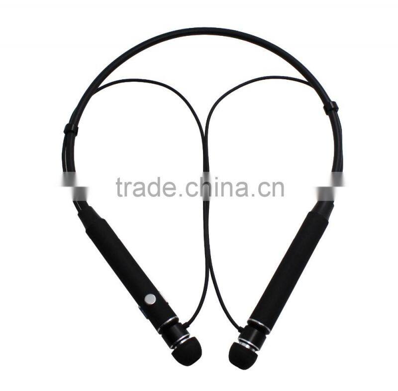 2016 Newest neckband sport earphones black bluetooth sport ear phones