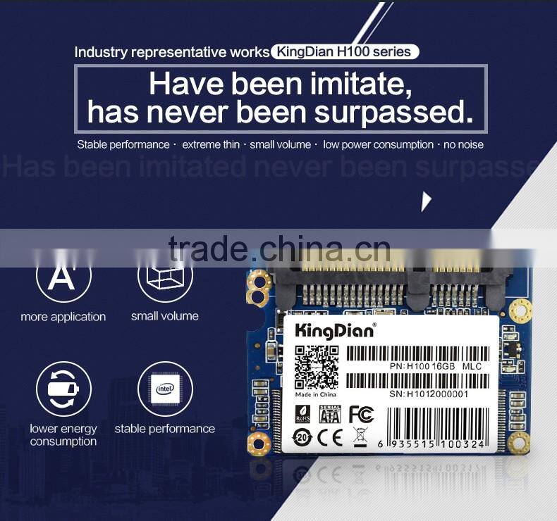 Original Brand KingDian Hard Disk 16GB Half slim sata2 Solid State Drive SSD internal hard drive price(H100 16GB)