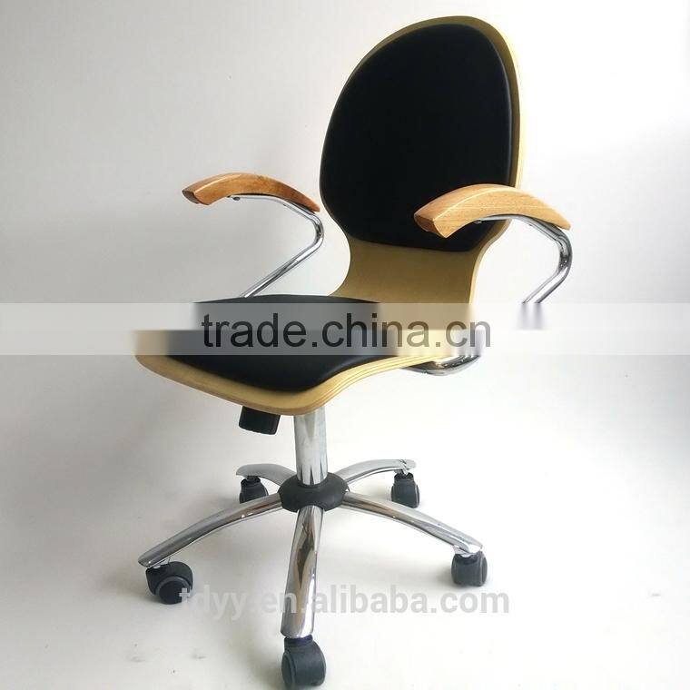 TDC-129 QVB HANGZHOU JIANDE TONGDA FIVE STAR BASE BENTWOOD SWIVEL CHAIR FOR OFFICE OFFCI CHAIR