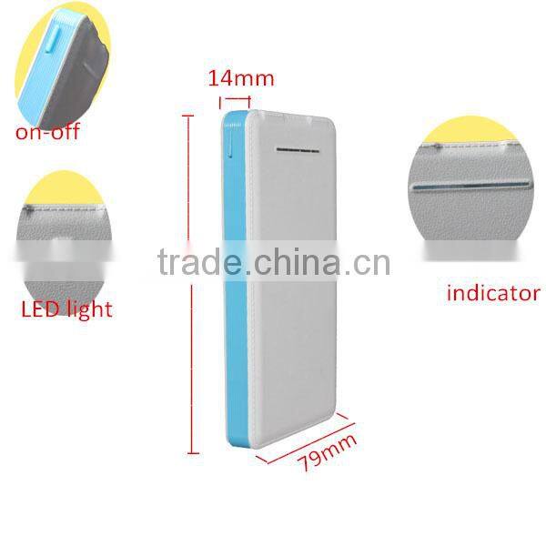 mobile power bank 6000/8000/10000mAh 2 2 usb ports power bank