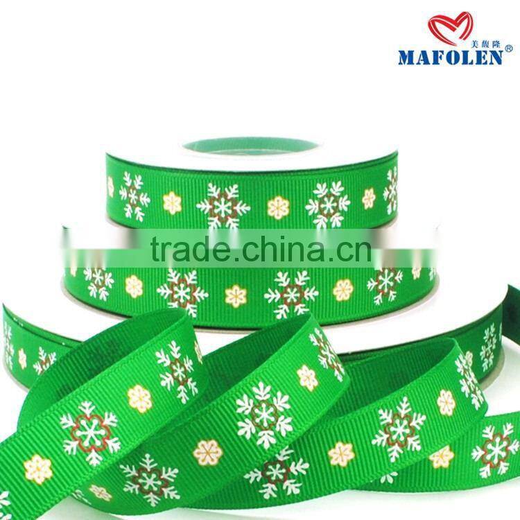 Guangzhou rgb packing co 2015 new products christmas grosgrain flower pattern ribbon