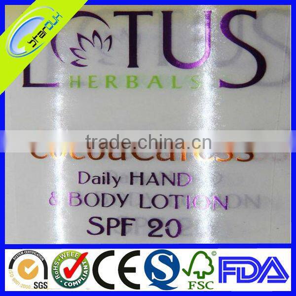 Water proof wine bottles Bopp labels