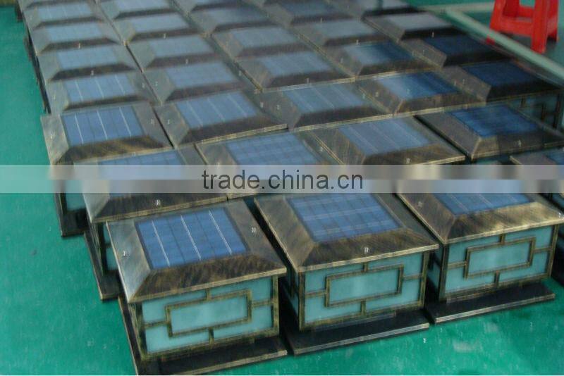 Popular solar pillar light on sell main gate solar lights