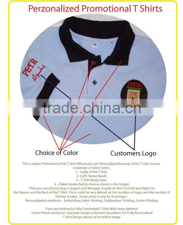 Promotional Polo T Shirt With Embroidery Good Qulity