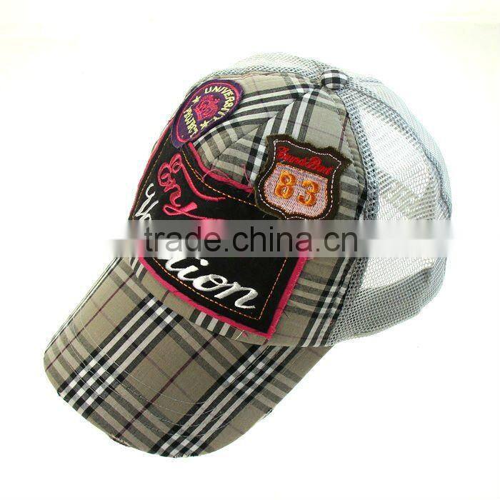 fashion design OEM printed logo sport cap cycling mesh hat trucker cap