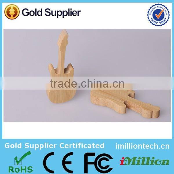 Wooden Guitar Shape USB, Guitar Wooden USB Drive, Wooden USB Guitar Shape with Silk Imprint or Engraved