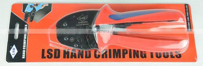 CE ROHS experience production 10years LSDgood qutails pliers for non-insulated cable links S-0510TD ratchet hand crimping tools