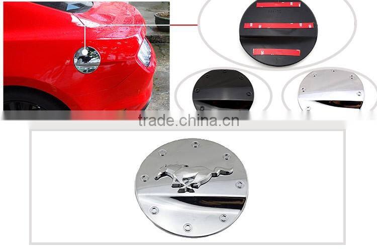 Plastic Chrome Car Oil Fuel tank cover cap for Ford mustang 2015-2017