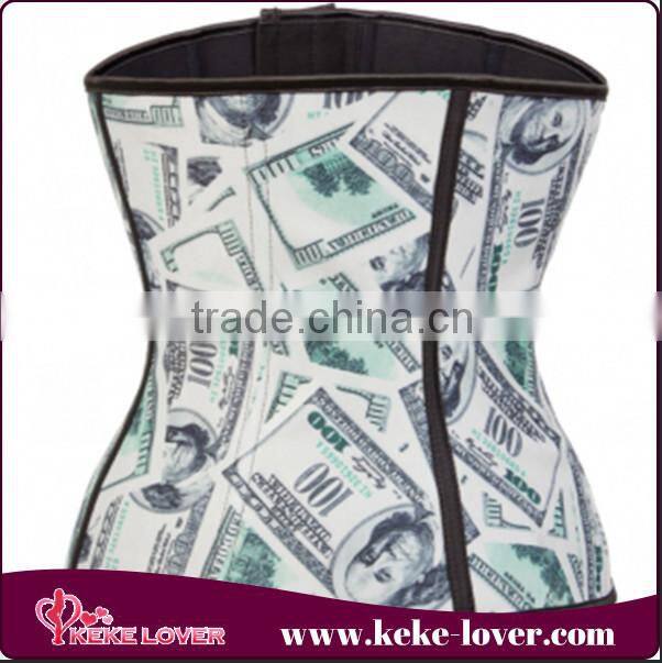 2015 new arrival cheap sexy lingerie bustier plus size boned latex corset wholesale women waist training corset