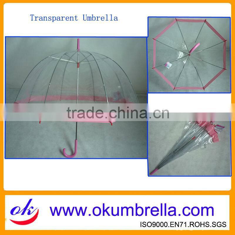 Fashion Clear Kids' PVC Umbrella With Windproof