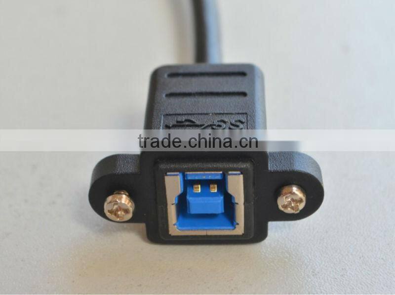 USB 3.0 B FEMALE screwed cable to USB 3.0 A Female PANEL MOUNT CABLE